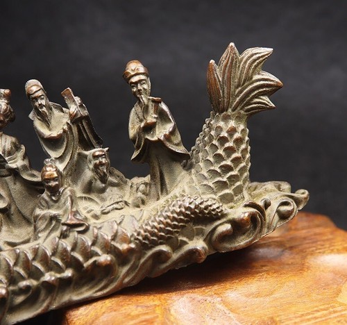 Metal Dragon Boat Animal Statue Sculpture Tabletop Figurine Home Decor Gifts - Picture 5 of 11