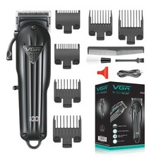 VGR Hair Clippers Men Cordless Rechargeable Taper Lever Head Haircut Cutting Kit
