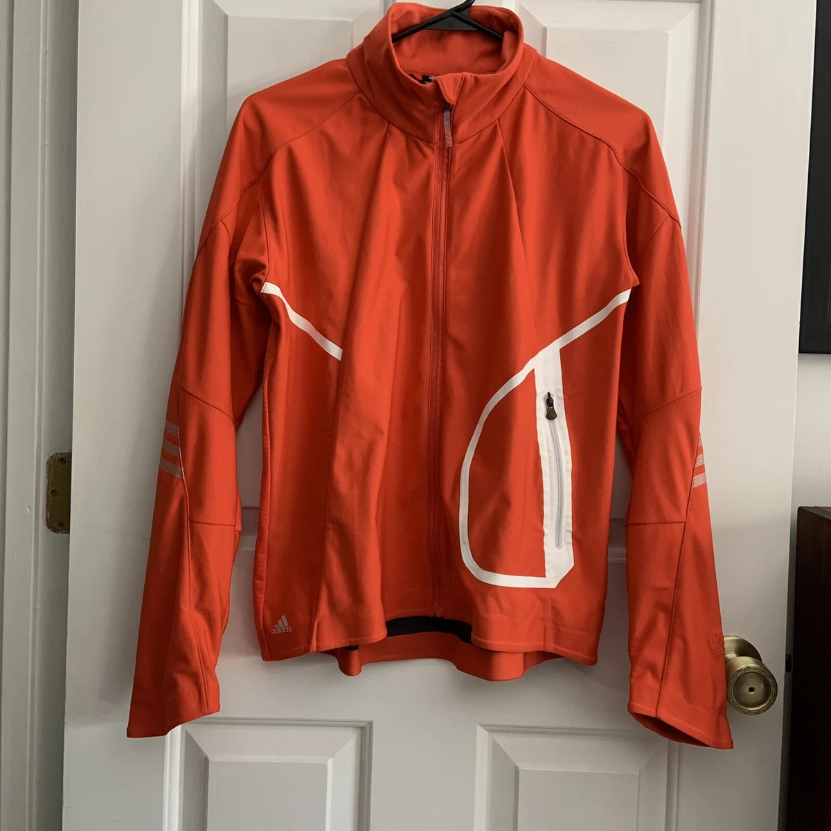 Adidas Formotion Windbreaker Coral pink orange Soft Shell Active zip Jacket sz M