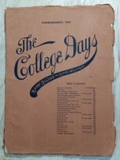 1903 Ripon College Wisconsin Yearbook "The College Days" Commencement Athletics