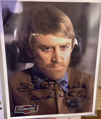 General Crix Madine STAR WARS Rebel DERMOT CROWLEY Autogramm  20x28 cm