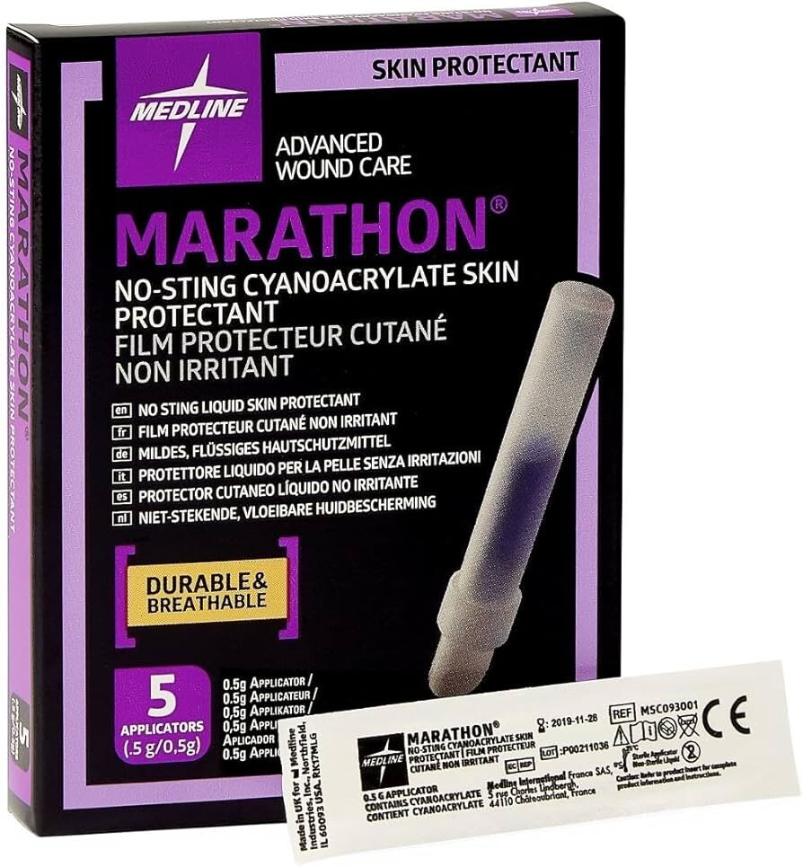 Medline Marathon Liquid Skin Protectant, 0.5 g Applicator (Box of 5) - MSC093001
