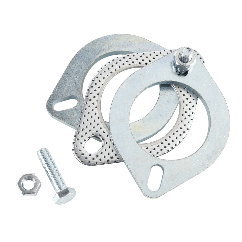 2 Steel Flanges 2.5" Inch 64mm For Pipe Exhaust Repair Joint Flange & Bolts S11 - Image 2 of 4