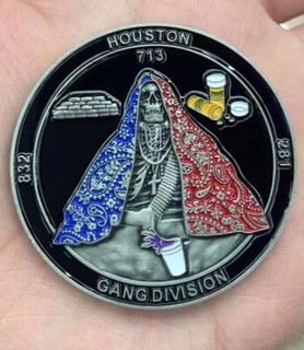 Houston Texas Police and Multi Agency Gang Unit Challenge Coin