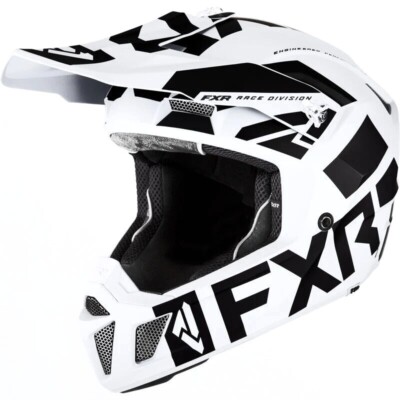 FXR RACING CLUTCH EVO LE MX HELMET WHITE/BLACK
