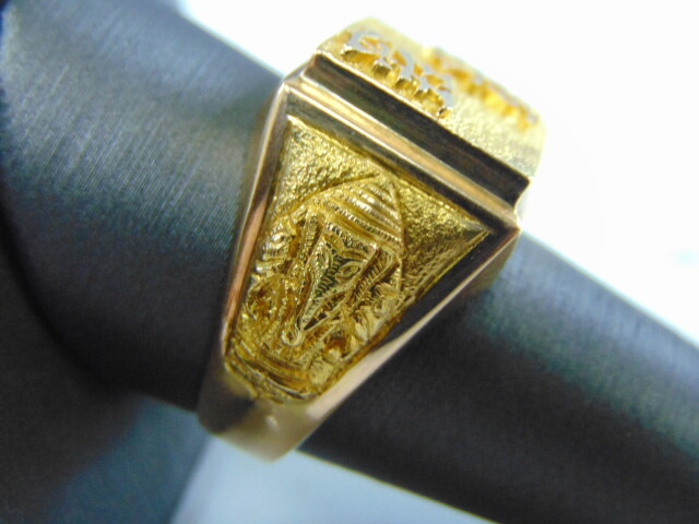 Mens Vintage Estate 18K Gold Chinese Ring, 15.3g E5104 | eBay