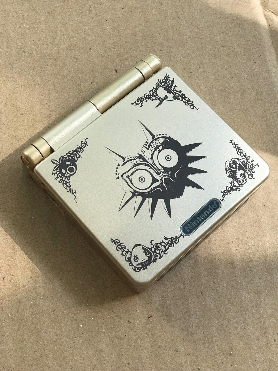 Nintendo Game Boy Advance GBA SP Zelda Majoras Mask Gold System