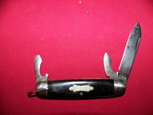 Old Black Handle Three Blade Utility Jack Pocket Knife Only has Pat. Nos. - Picture 3 of 6