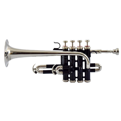 Piccolo Trumpet Bb Handmade Black Lacquered+ Nickel Plated by Zaima