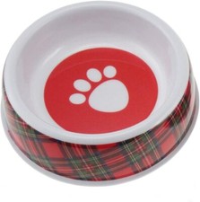 Glen Appin Red Tartan Royal Stewart Melamine Dog Puppy Food Water Bowl