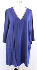 NWT Vince Camuto Swim Navy Blue Gold Chain V Neck Coverup Swim Cover Size XS S