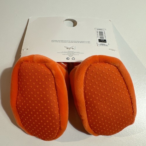 Baby Sock Booties Shoes 0-3month Halloween Orange Pumpkins Stripes Velour Dunnes - Picture 2 of 2