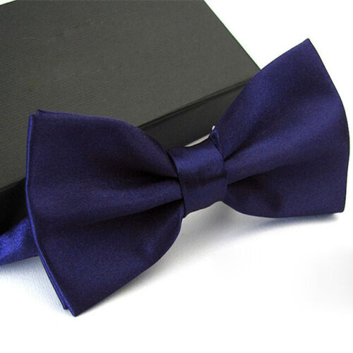 Bowtie Mens Adjustable Formal Wedding Party Necktie Bow Tie Solid Color ...