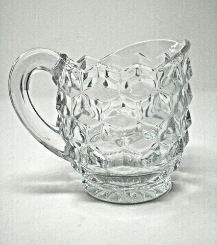 Vintage Fostoria Clear American Full Size Creamer & Open Sugar Bowl Stem 2056 - Picture 6 of 7