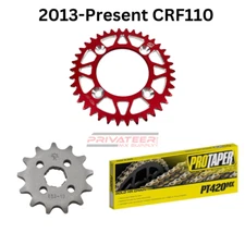 CRF110 2013-Present Protaper Privateer Mx Jt Chain/Sprocket Kit 38/13T RED