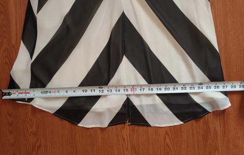 Christopher John Rogers For Target Black White Chevron Maxi Slip Dress Lined Sz8 - Picture 12 of 13