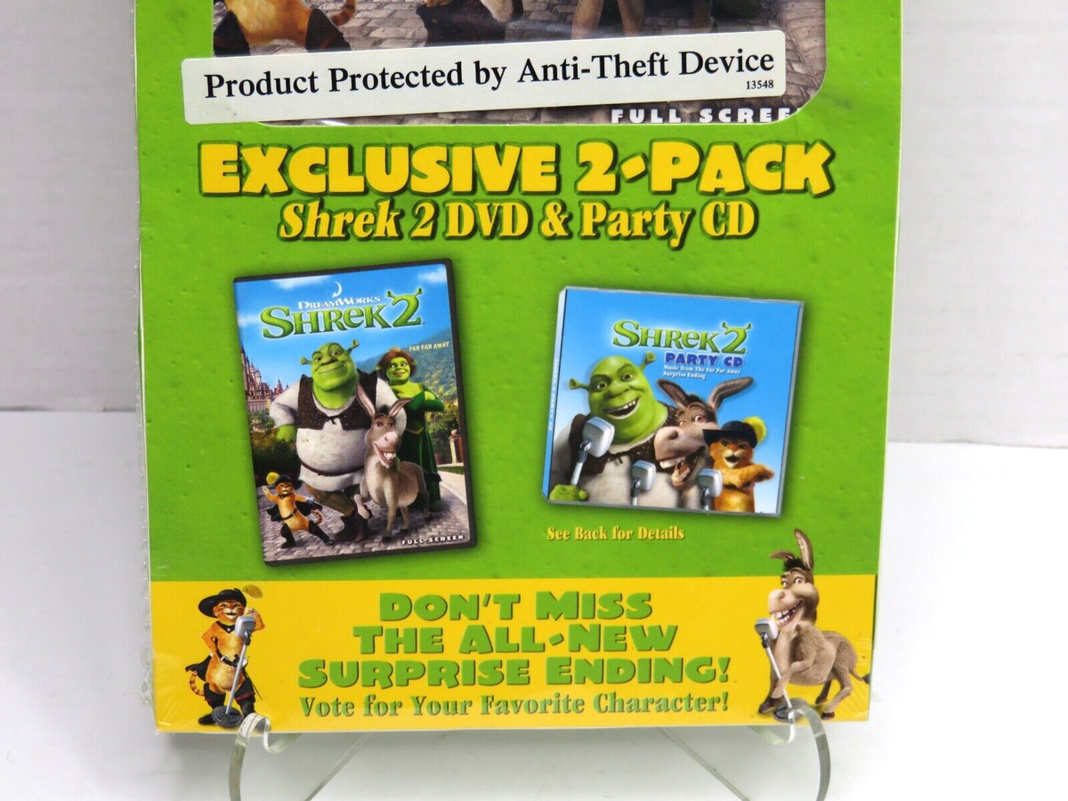 SHREK 2 DVD + PARTY CD Exclusive 2-Pack Full Screen Dreamworks NEW