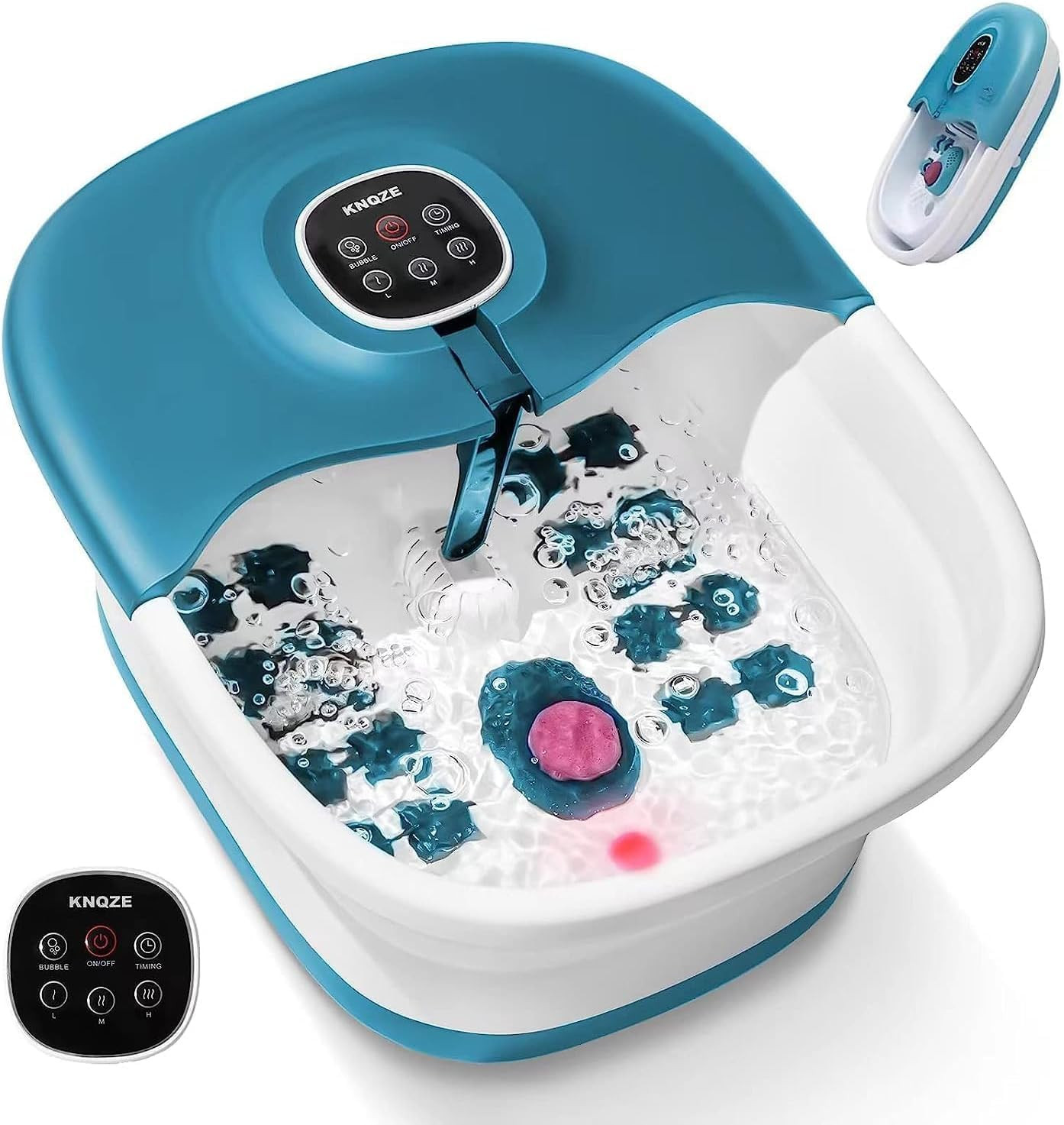 Bain de pieds pliable massage et thalasso avec chauffage intégré et télécommande