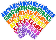 5 Pack Foam Alphabet A-Z Letter Stickers Colorful Foam Self-Adhesive Stickers fo