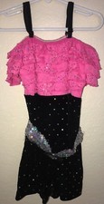 girls BUTTERFLY HALLOWEEN COSTUME LEOTARD WINGS FACE MASK BUTTERFLY medium SPARK