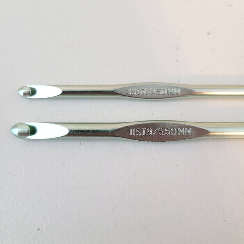 Susan Bates Metal Crochet Hooks Set of 2 Size G7 I9 4.5mm 5.5mm Made in Mexico eBay