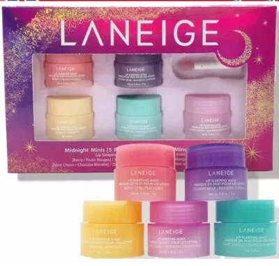 💫🎄-LANEIGE--Midnight Minis Lip Set of 5 X 3G Lip Sleeping Mask Balm Gift Set