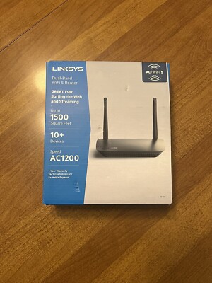Linksys WiFi 5 Router Dual-Bant AC1200 1.2 Gbps Speed - E5400