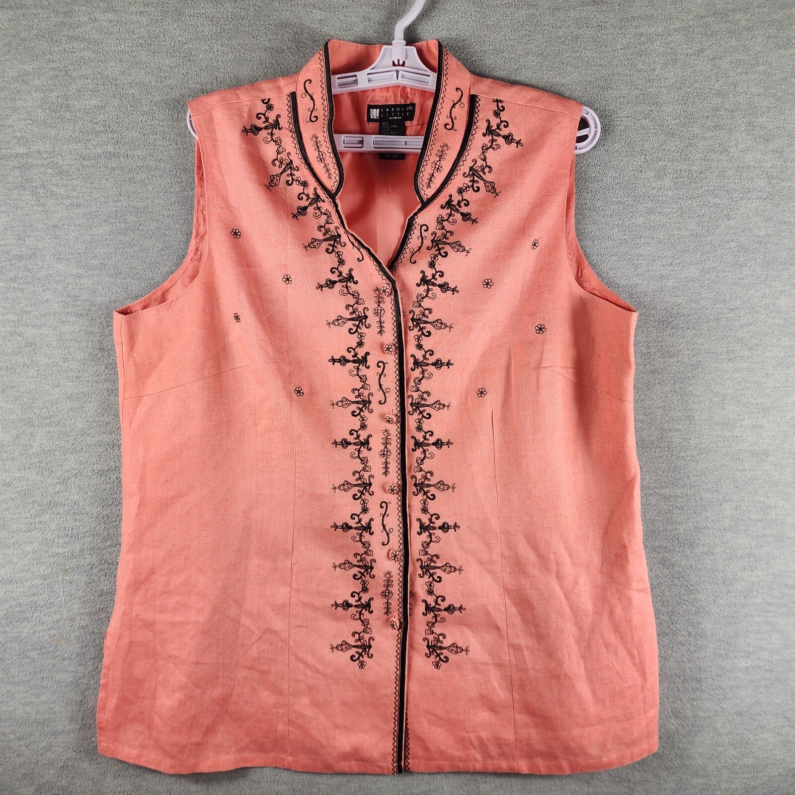 Karla Black Swirl Linen Top