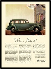 1935 Packard Autos New Metal Sign: Packard 8 Sedan - - "What a Packard!"