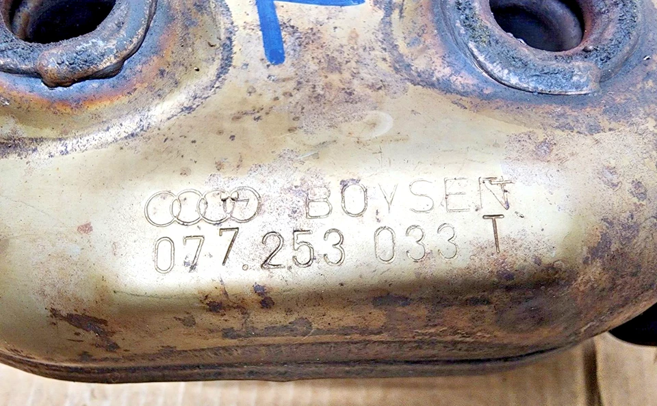 Colector de escape del lado del conductor izquierdo VW Touareg Phaeton 2004-2007 4,2 L V8 077253033 Foto 4 de 4