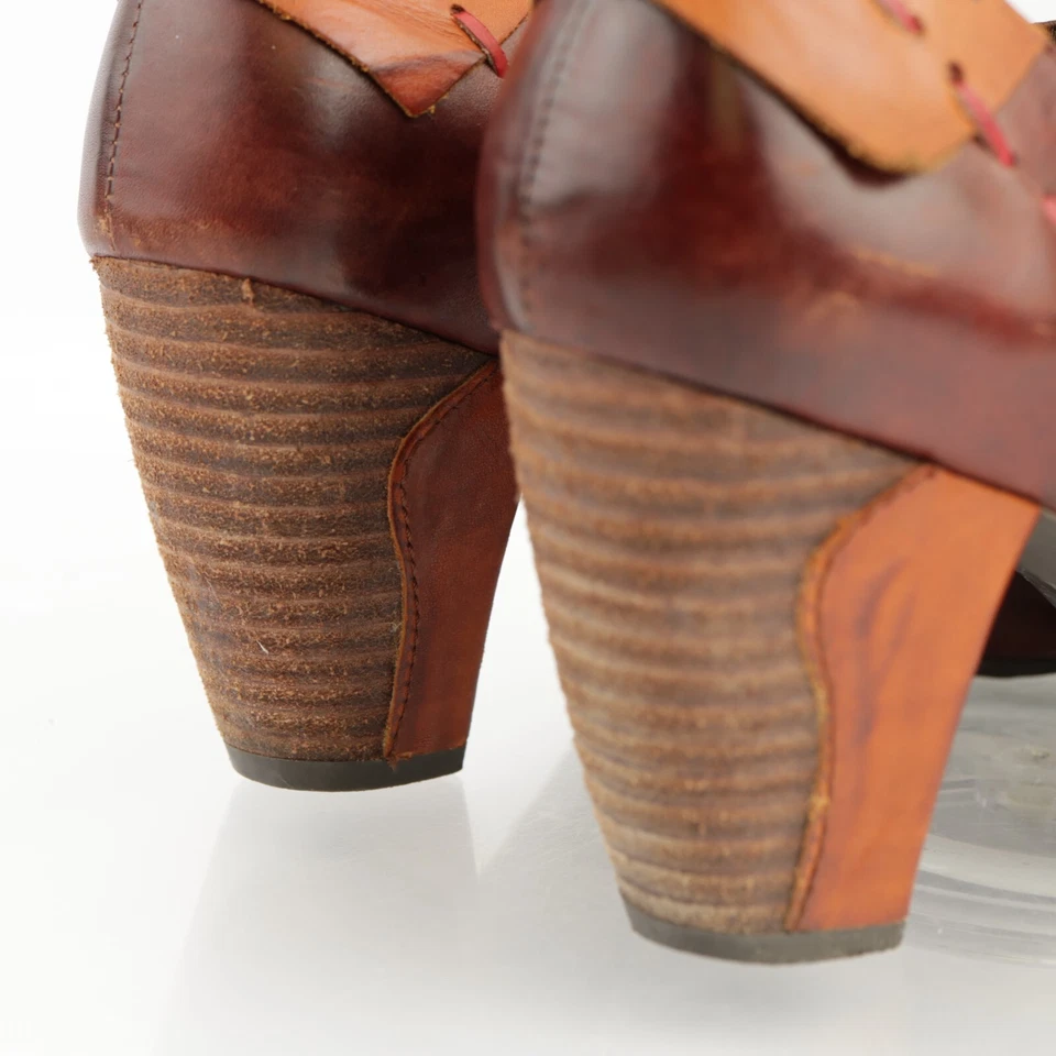 Spring Step Womens Wondrous Boot Size 40 9 Tan Brown Leather Block Heel  Booties - Image 4 of 4