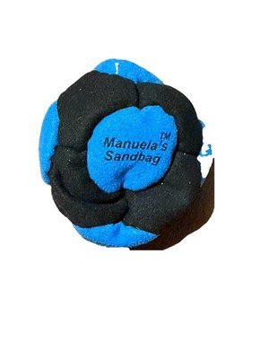  Manuela s Sandbag Footbag Hacky Sack BLACK/BLUE BNWT 