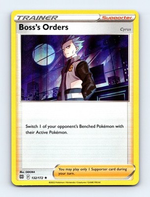 Boss's Orders - Brilliant Stars 132/172- Holo Rare- NM - Pokémon TCG