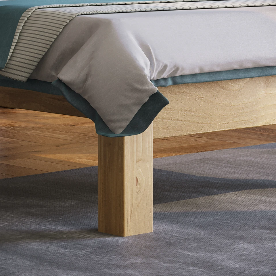 Corona Single Bed Low Foot End 3 FT Solid Pine Wood Mexican Bedroom Furniture - Image 4 of 4