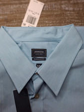 ARROW NEW/ TAGS-BLUE STRIPE MENS CLASSIC FIT DRESS SHIRT XXL SIZE 18-18.5 34/35