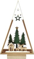 Trendline Deko Aufsteller Holz Weihnachtsdorf 20 X 5 X 32 Cm GrüN Weiß Figur