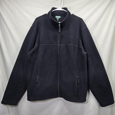 Y2K LL Bean Polartec Windbloc Black Fleece Jacket Men's Size XL Outdoors Hiking 