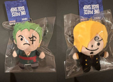 One Piece Base Shop Limited Zoro Sanji Yubinui Finger Plush Doll set of 2 NEW FS