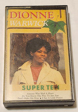 Dionne Warwick "Super Ten" Music Cassette Tape Vintage-1979-Very Good