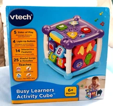 Vtech Busy Learners Activity Cube Child Develop. Interactive Toy 6+ Months New