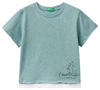 United Colors of Benetton Jungen T-Shirt Hellblau Melange GrößE