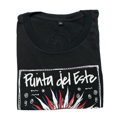 T-Shirt  Short Sleeve Punta del Este  Uruguay  Graphic Print Black Size XL