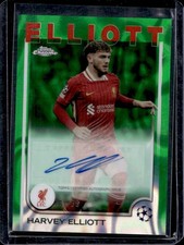 2024-25 Topps Chrome UEFA Harvey Elliott Auto Green Lava Refractor #/99