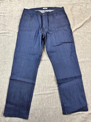 Tom James Jeans Mens 36x30 Blue Blue Delta Regular Fit Straight Denim Pants