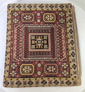 Antique vtg Turkish Tapestry Wool Rug Bag/Purse Flat w Mirror Wallet- A48- READ