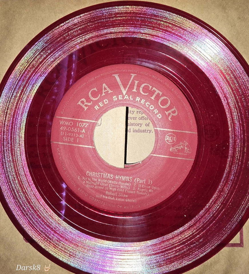 Vintage 'Christmas Hymns and Carols' RCA Victor Red Vinyl 4 Disc Box Set - Image 2 of 4