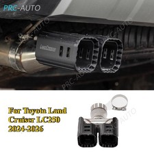 For Toyota Land Cruiser LC250 2024-26 Black Tailpipe Exhaust Square Exhause Pipe