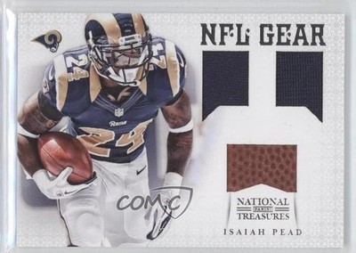 2012 National Treasures NFL Gear Trio Materials 5/49 Isaiah Pead Rookie RC 5x8