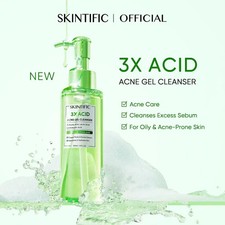 SKINTIFIC - 3X Acid Acne Gel Cleanser 120 ml