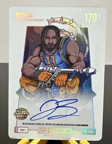 Bo Jackson Battle Arena Burner Steel Auto Hero Unmasked Jalen Brunson JBNA-7